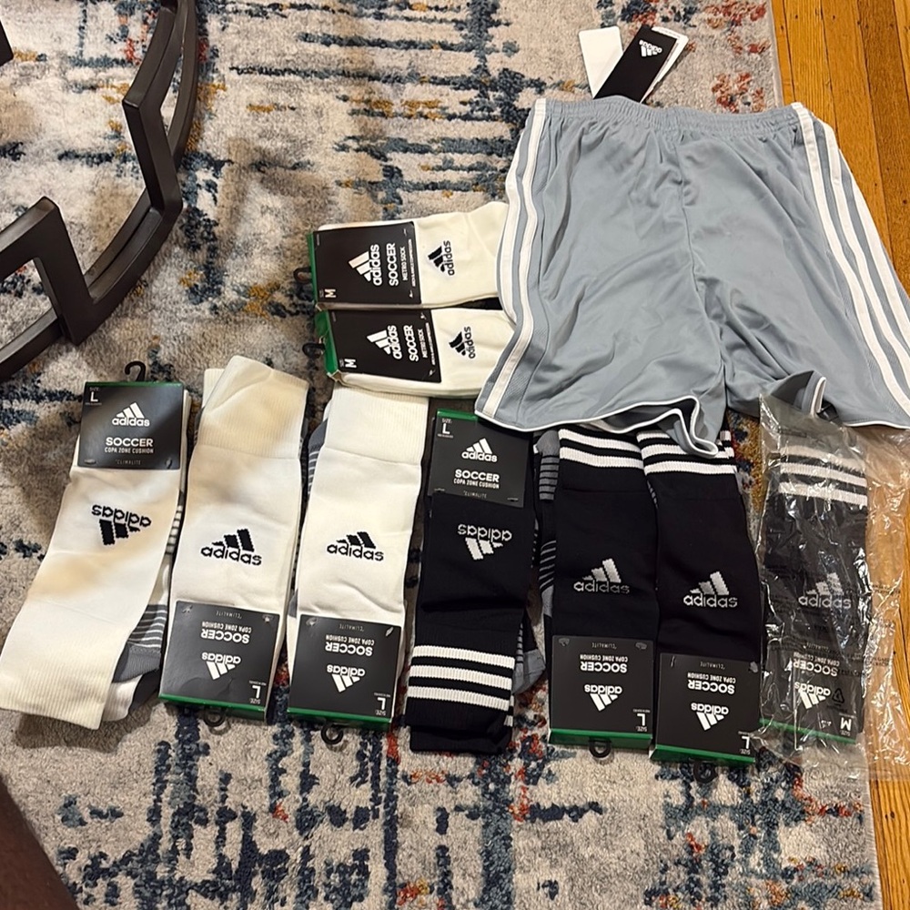 Adidas Soccer Shorts and Socks Set